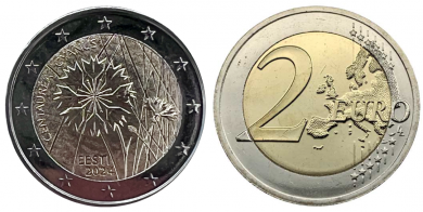 2 € - Estland Nationalblume - Die Kornblume 2024 