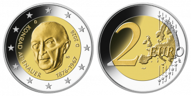 2 € - Konrad Adenauer 