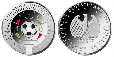 11 € - UEFA Fußball-Europameisterschaft 2024- Stgl. A - Berlin | mit Leuchtturm Münzkapsel