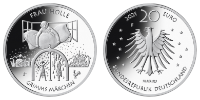 20 € - Frau Holle mit Leuchtturm Münzkapsel