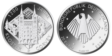 20 € - 1200 Jahre Kloster Corvey - Stgl. ohne
