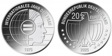 20 € - 50 Jahre Int. Jahr der Frau - Stgl. mit Leuchtturm Münzkapsel