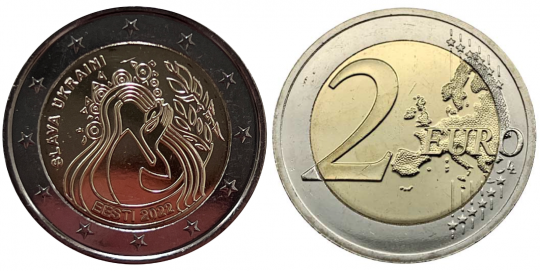 2 € - Estland 2022 Urkaine und Frieden 