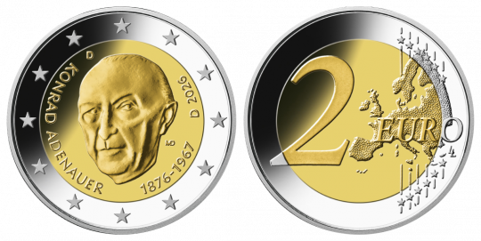 2 € - Konrad Adenauer 