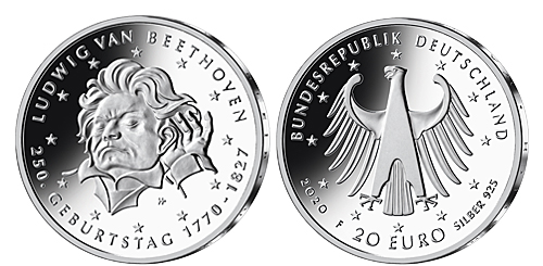 20 € - 250 Geburtstag Ludwig von Beethoven 