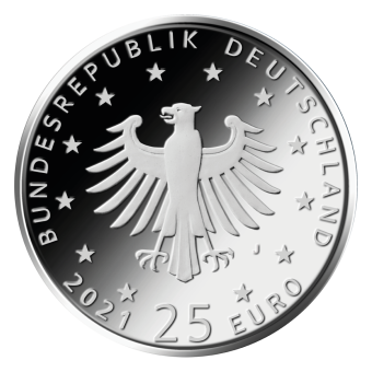 25 Euro ABO Deutschland - Stgl. mit Leuchtturm Münzkapsel