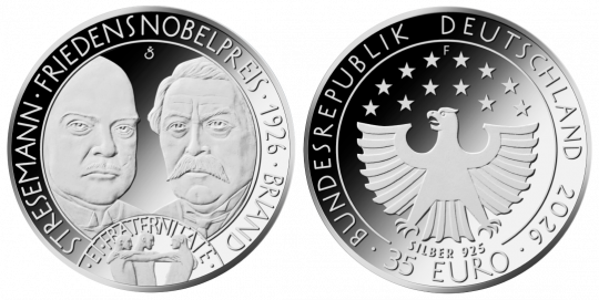 35 € - 100 Jahre Friedensnobelpreis Stresemann u. Briand- Stgl. 