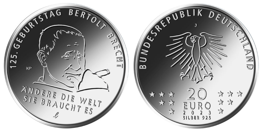 20 € 125. Geburtstag Bertolt Brecht Münzen online